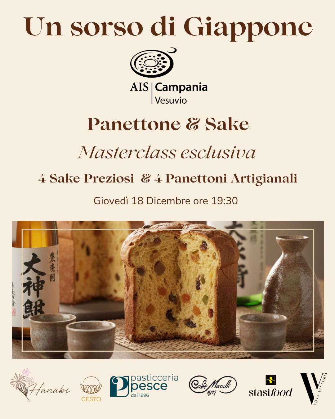 Un Sorso di Giappone | Panettone & Sake | Boscotrecase, Villa Vittoria – 18 dicembre 2025